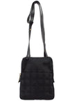 Chanel 2001-2003 Black Jacquard New Travel Line Shoulder Bag