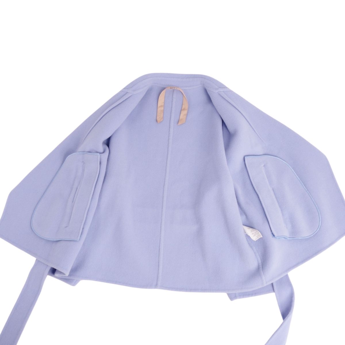 Numeroventuno N°21 Short Coat Buttonless Double-Face Wool Landless   38 (S equivalent) Light Blue  FODMEST