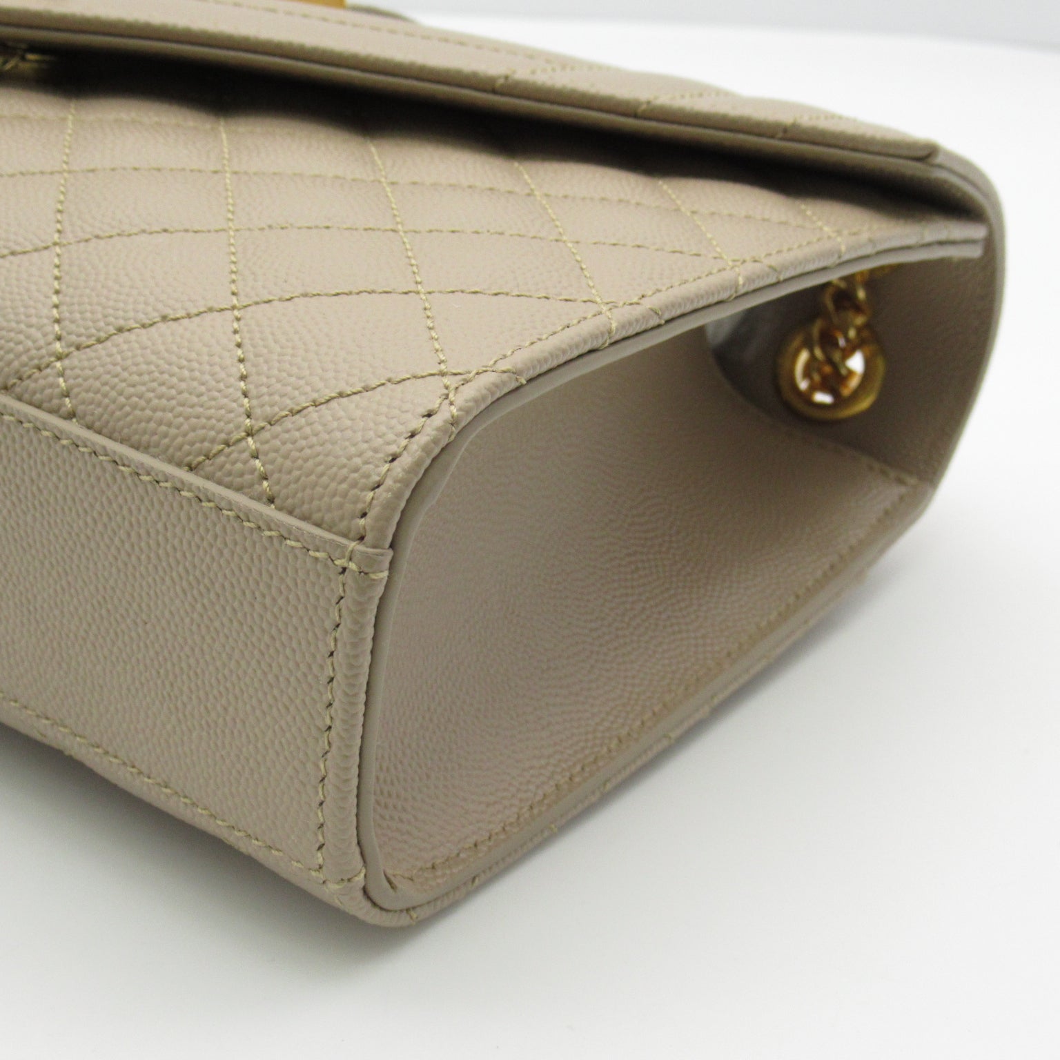 Saint Laurent Chain Shoulder Bag Leather Bag Beige  600185BOW912721