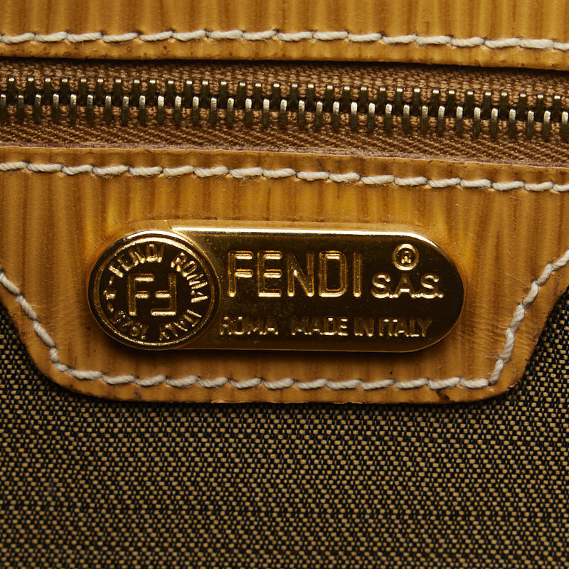 Fendi Logo Tote Bag Yellow Shoulder Bag  Fendi