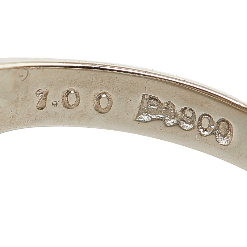 Pt900 Platinum Sapphire 1.00ct Diamond 0.04ct Ring  9