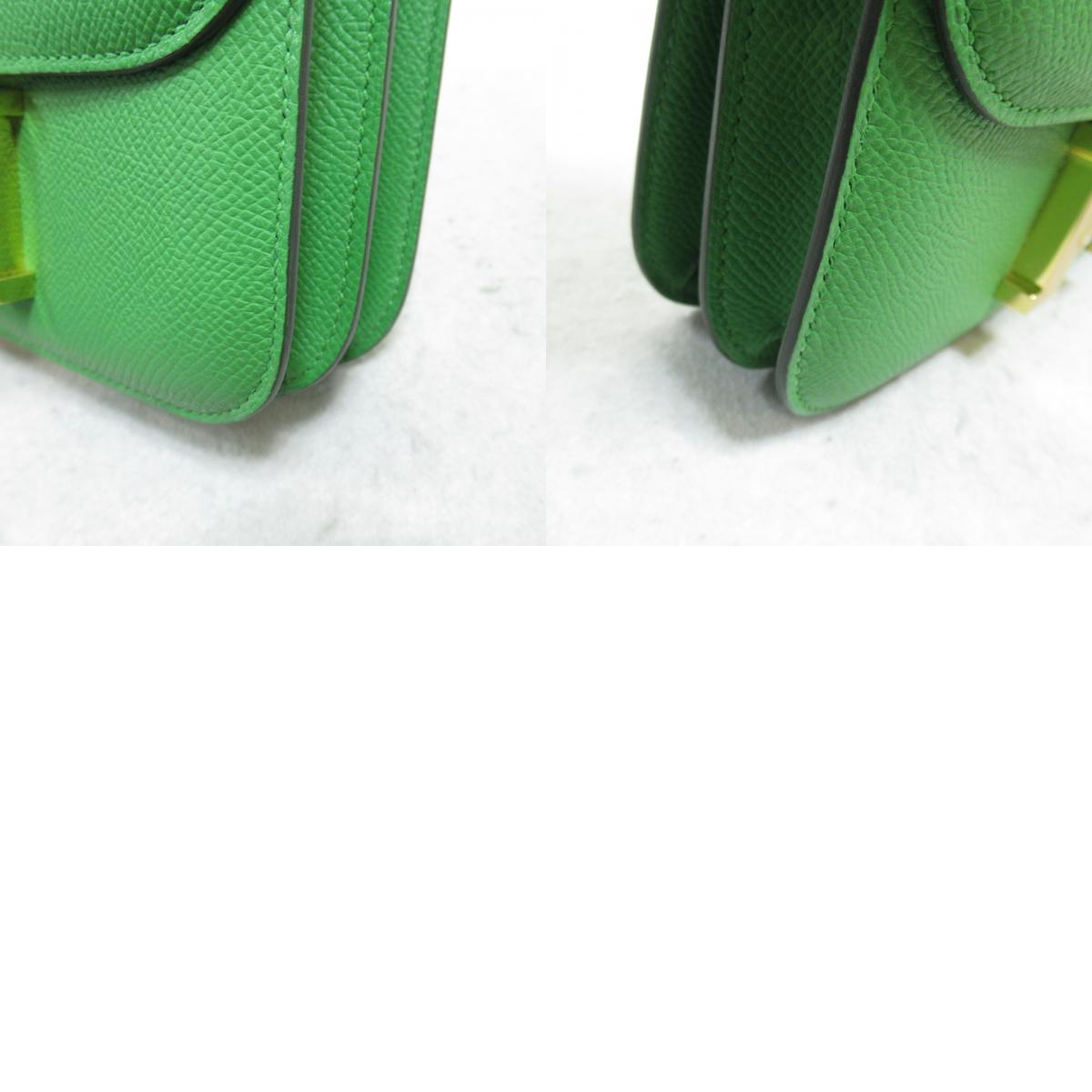 Hermes Constance 3 Mini Yucca Shoulder Bag Shoulder Bag Leather Epsom  Green 083905CC
