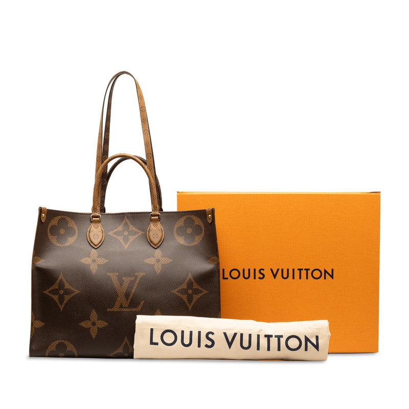 Louis Vuitton Monogram Giant Reversee On The Gor GM Handbag Shoulder Bag 2WAY M45320 Brown PVC Leather  Louis Vuitton