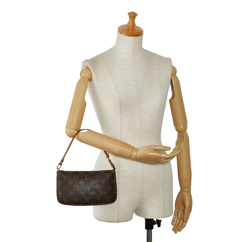Louis Vuitton Monogram Pochette Accessory Shoulder Bag Brown PVC Leather  Louis Vuitton