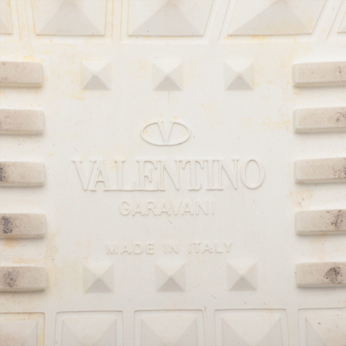 Valentino Garavani Lockstads Leather Trainers 40 Men White x Navy TQ830Y2
