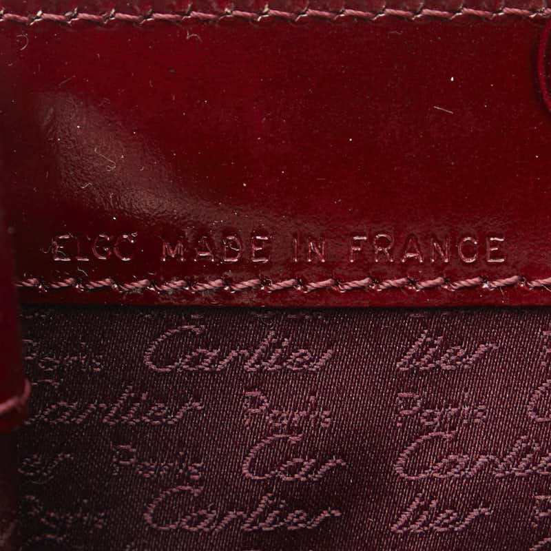 Cartier Musterline  Birthd Handbag Wine Red Patent Leather  Cartier