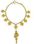 Chanel Mademoiselle Chain Pendant Necklace Gold
