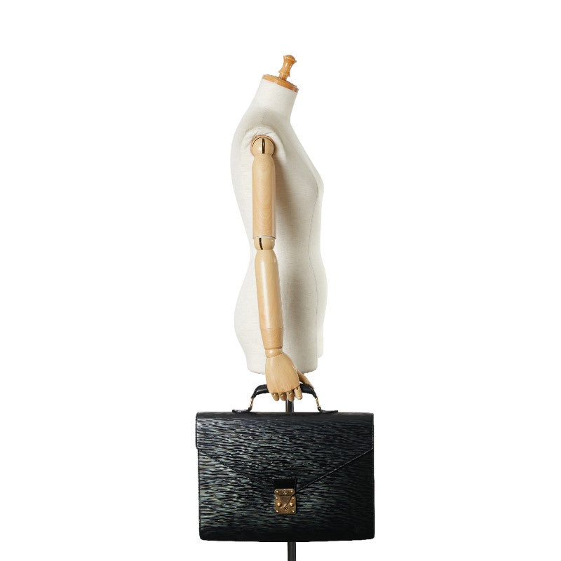 Louis Vuitton Epi Celebrity Concierge Business Bag Briefcase Paper Bag M54422 Black Leather  Louis Vuitton
