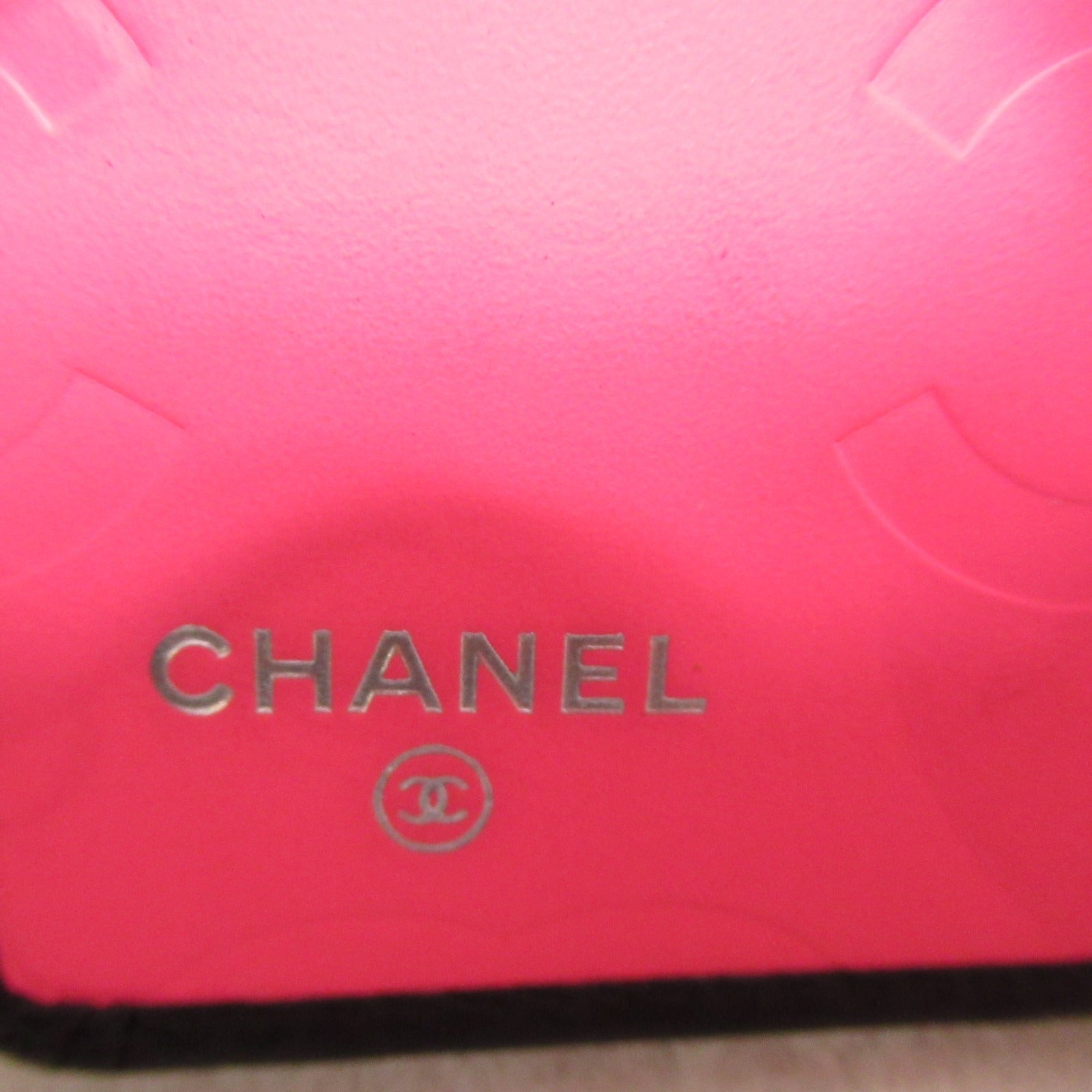 Chanel Champion Line Zip Long Wallet Two Fold Wallet Wallet Leather  Black