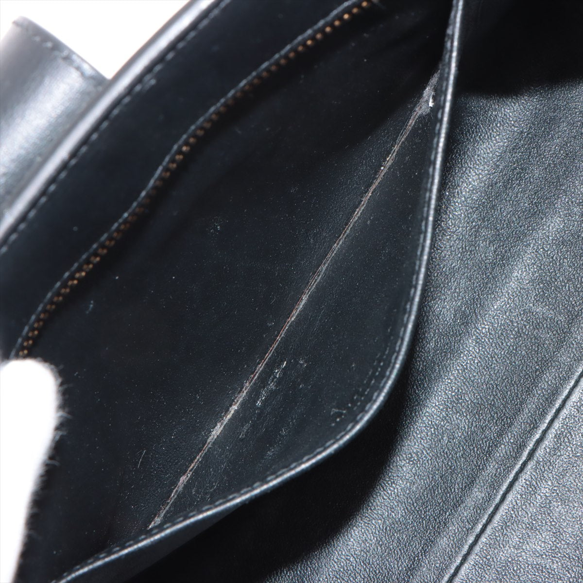 Saint Laurent  Ba Cabus Navy Cabus Leather Handbag Black 568853