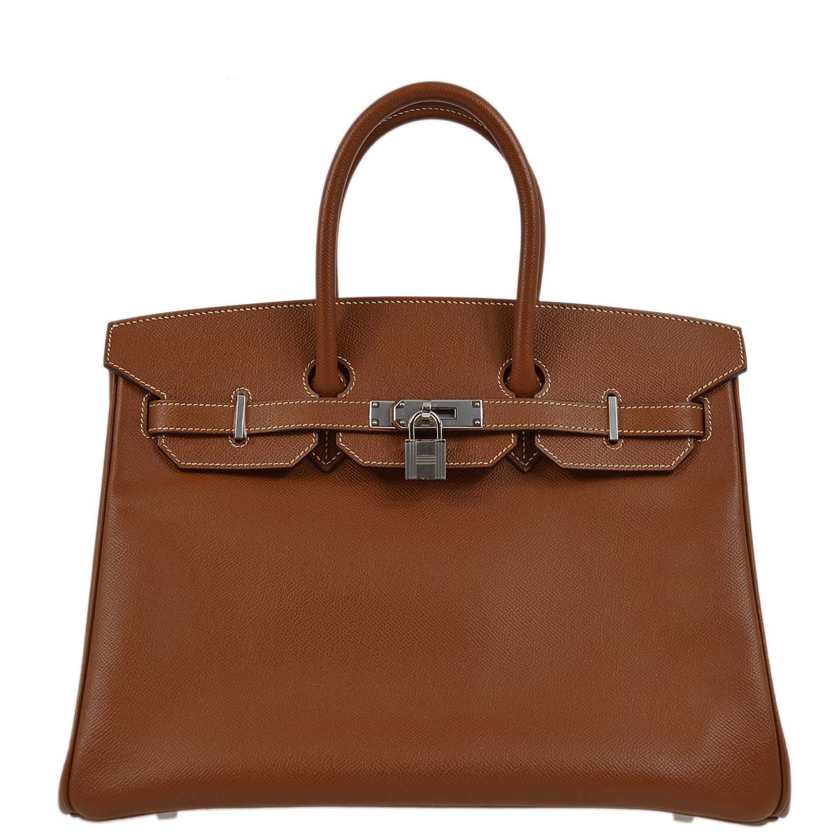 Hermes Brown Epsom Birkin 35 Handbag