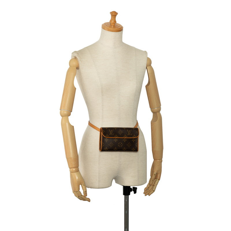 Louis Vuitton Monogram Poschet Florentine Body Bag Waist Bag M51855 Brown PVC Leather  Louis Vuitton