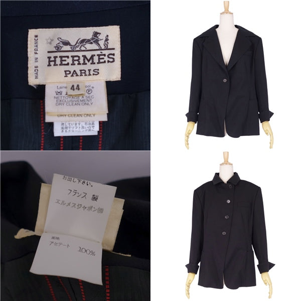 Vint Hermes Jacket Terrated Jacket Wool Landless   44 (L equivalent) Black