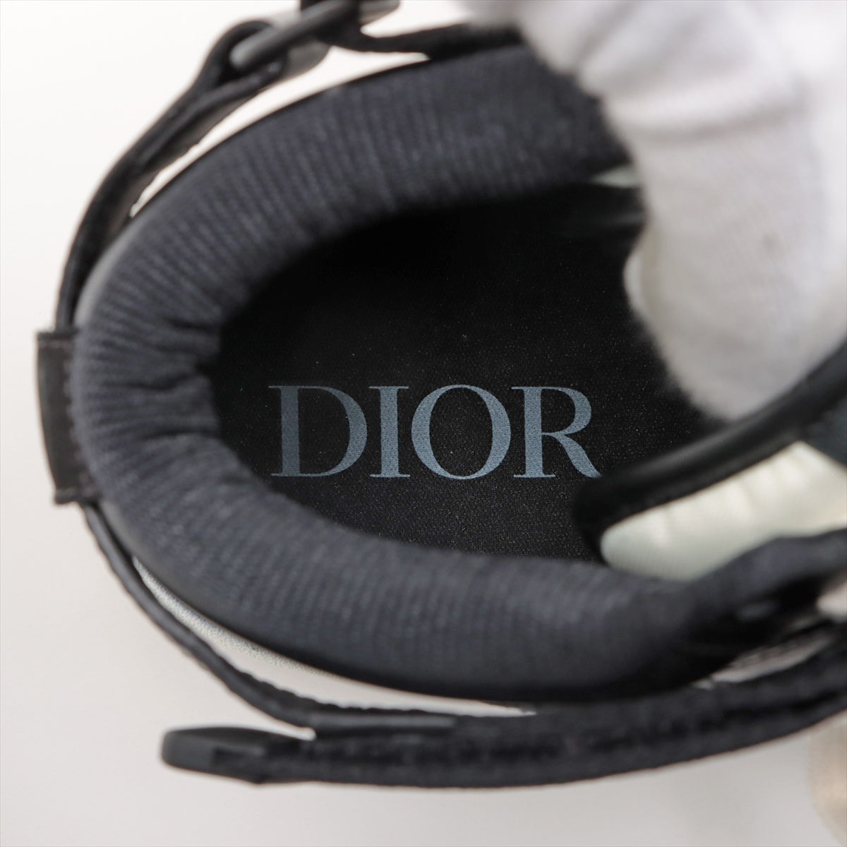 Dior B27 Leather X Fabric High-Cut Sneaker 41  Black FA1220 Obrick