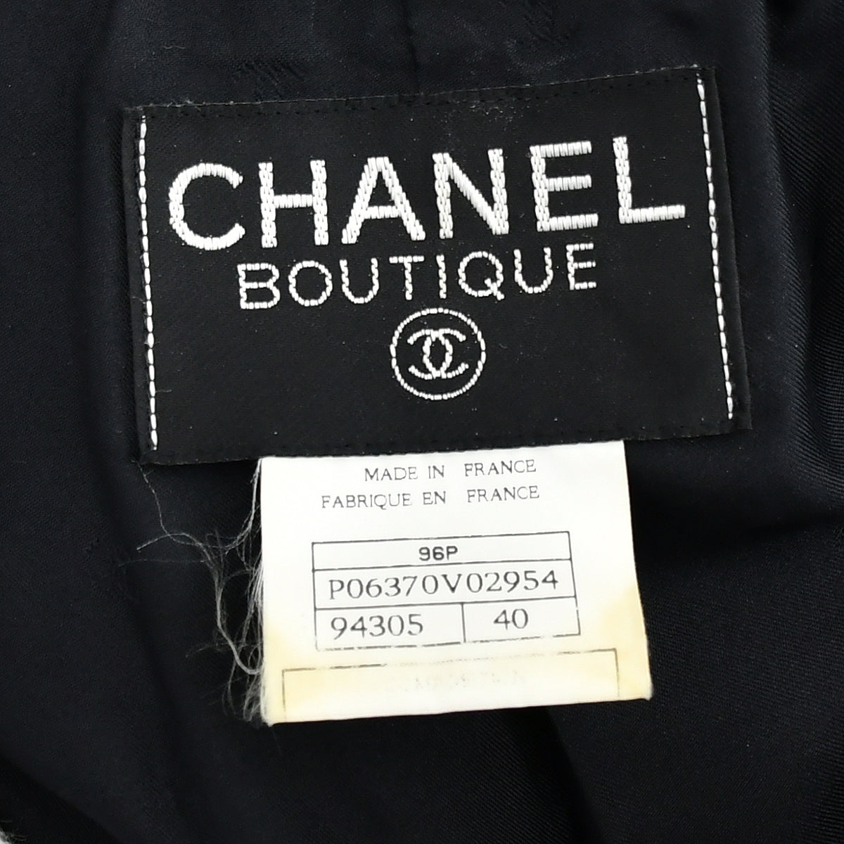 Chanel Spring 1996 Single Breasted Jacket Black 96P 