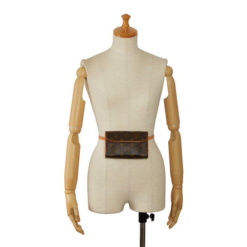 Louis Vuitton Monogram Pochette Florentine XS Body Bag M51855 Brown PVC Leather  Louis Vuitton