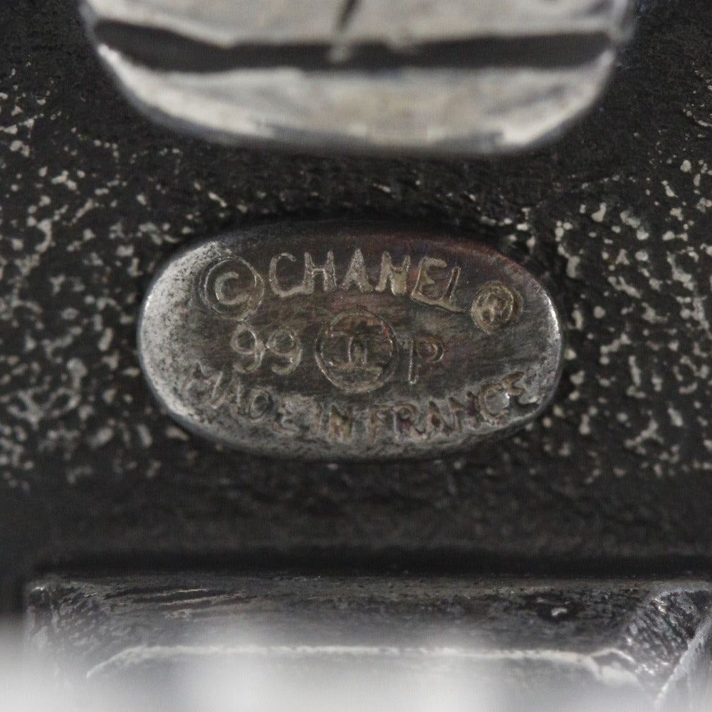 Chanel Chanel Coco Mark Earrings Metal  1999 Silver 99P  11.7g Coco Mark