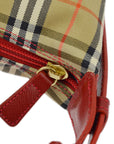 Burberry House Check Handbag Beige Red