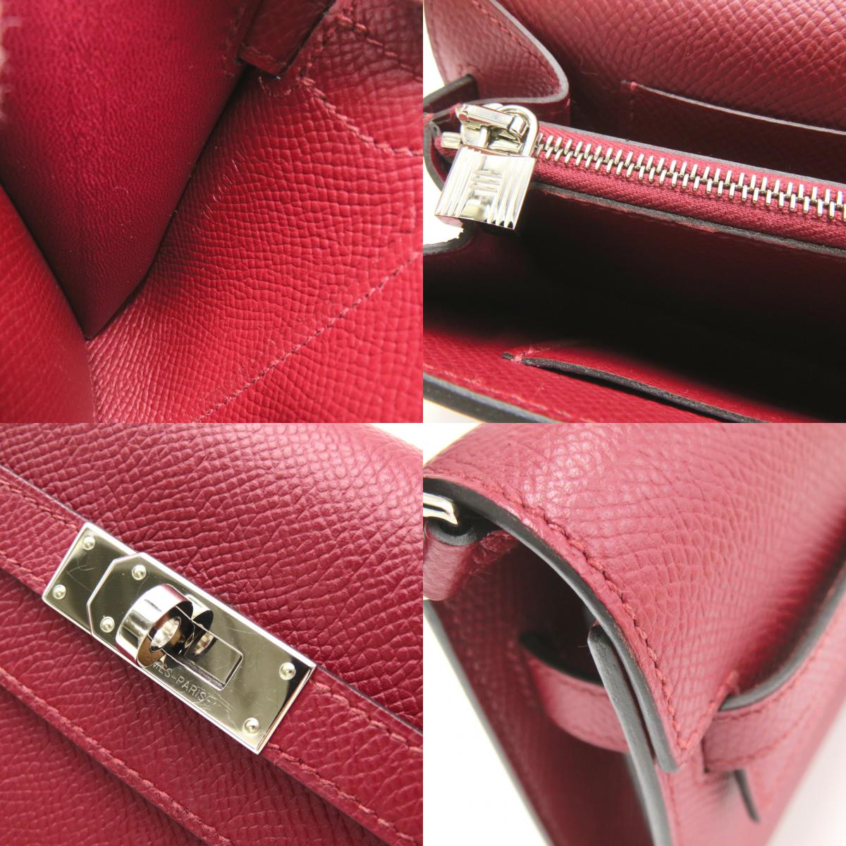 Hermes Hermes Keritugo Rouge Grena Shoulder Bag Leather Epsom  Red