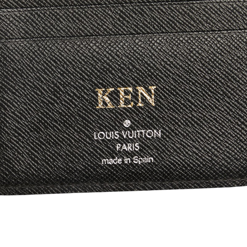 Louis Vuitton Damier Graphite Portefolio Marco Double Fold Wallet N62664 Black PVC Leather  Louis Vuitton