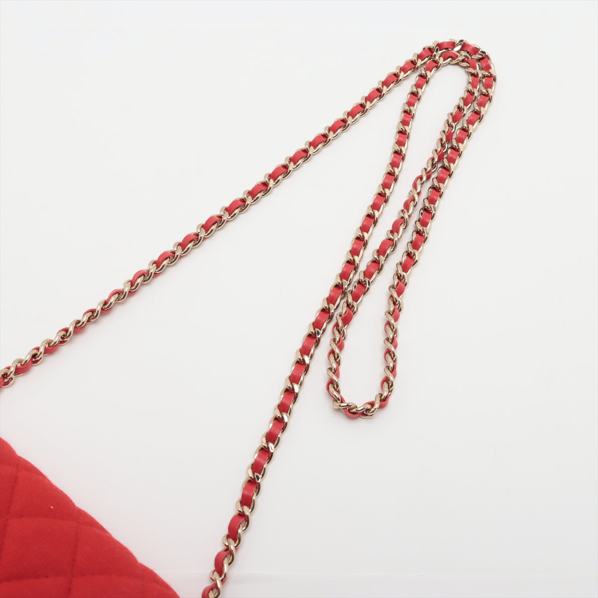 Chanel Mini Matrasse Cotton Chain Shoulder Bag Red G  Nonevelty