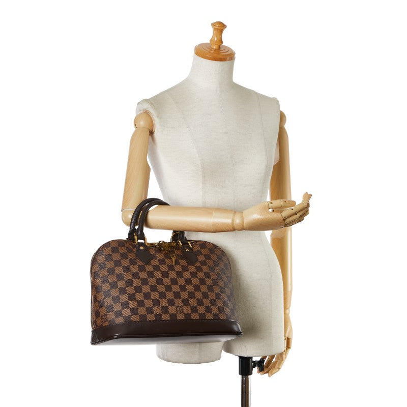 Louis Vuitton Alma PM Handbag N51131 Brown PVC Leather  Louis Vuitton