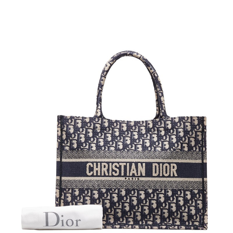 Dior Trotter Book Tote Small Handbag Navy Canvas  Dior (Ginestapo)