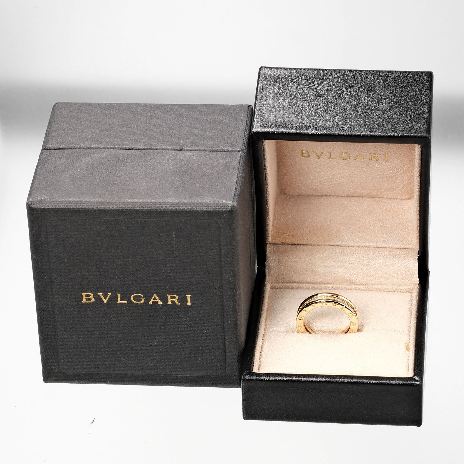 Bulgari XS 1 Band Ring Ring 8.5 . 6.8g K18 YG Yellow G Full Diamond BVLGARI B.ZERO1