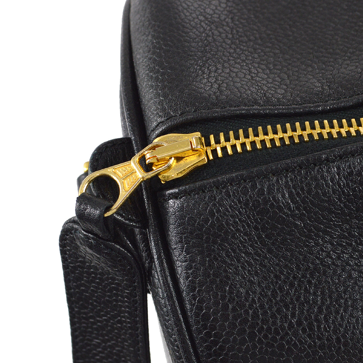 Chanel Black Caviar 2way Shoulder Duffle Handbag