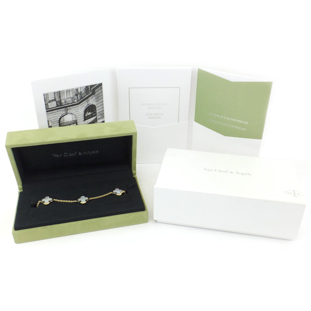VAN CLEEF &amp; ARPELS Van Cleef &amp; Arpels Bracelet Pure Alhambra Mother  the Pearl K18 Au750 VCARA36300 17.5g Small