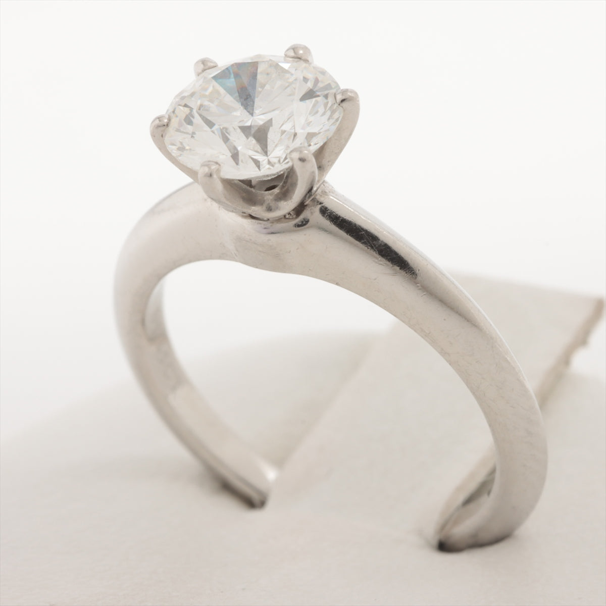 Tiffany Solitaire Diamond Ring Pt950 5.9g D1.45 G IF 3EX NONE