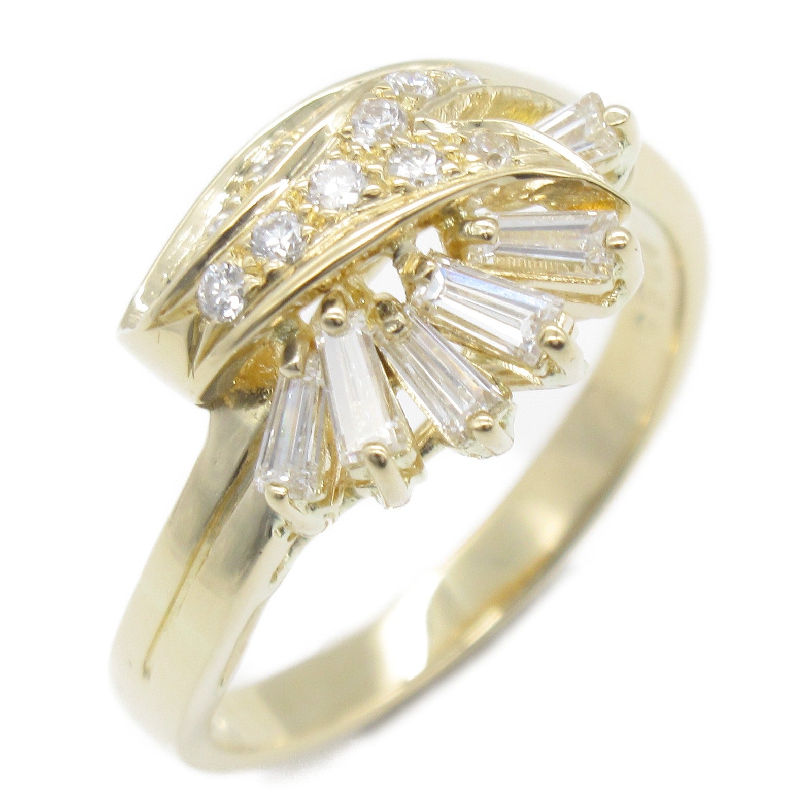 Jewelry Jewelry Diamond Ring Ring Ring Jewelry K18 (yellow g) Diamond  Clear Diamond 4.8g