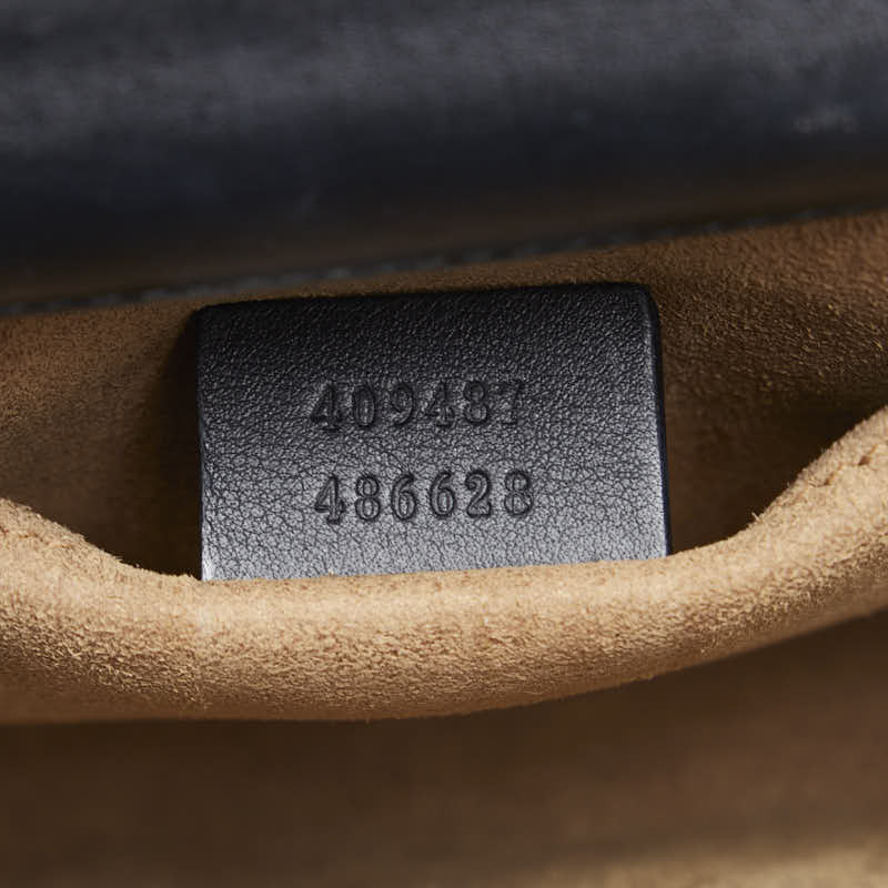 Gucci Chain Shoulder Bag 409487 Black G Leather  Gucci