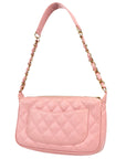 Chanel 2003-2004 Chain Shoulder Bag Pink Caviar