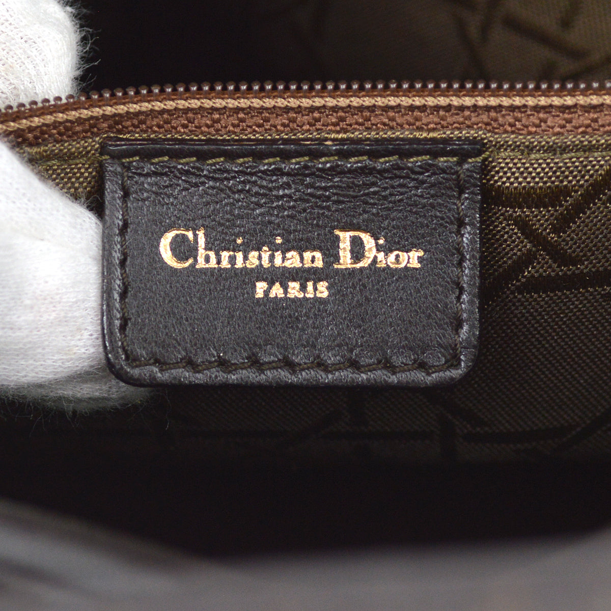 Christian Dior 2000 棕色小羊皮 Lady Dior 大號手袋