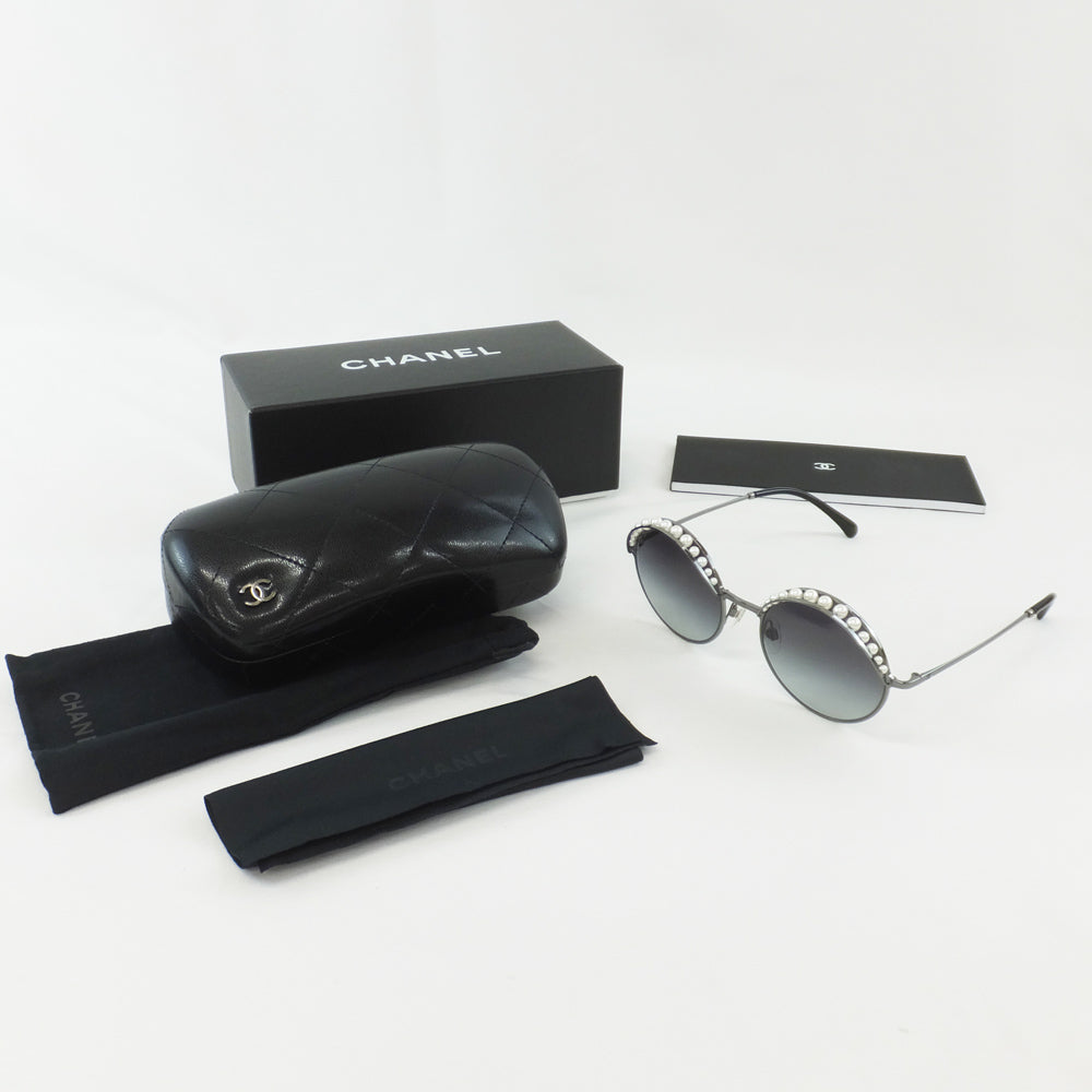 Chanel Sun Sunglasses  Pearl Ivory 4234  Size 53  20 140 Black Metal Coco Glasses Small  Glasses Other