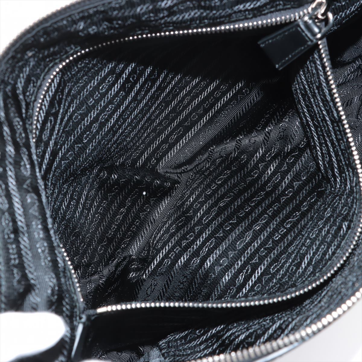 Prada Viterodino Leather Shoulder Bag Black