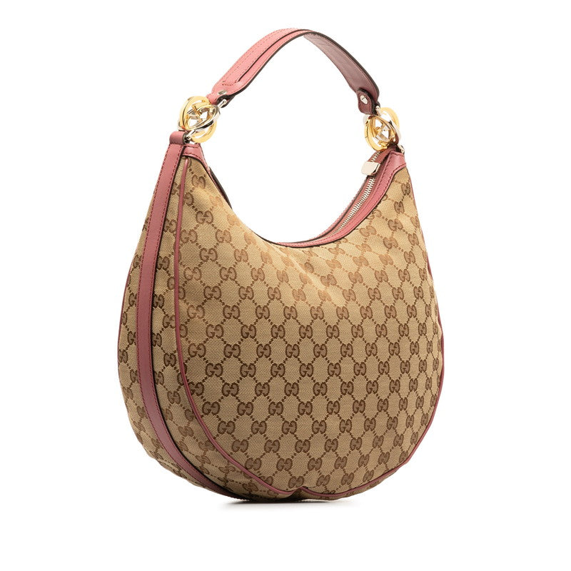 Gucci GG canvas one-shoulder bag 232962 beige pink canvas leather ladies Gucci