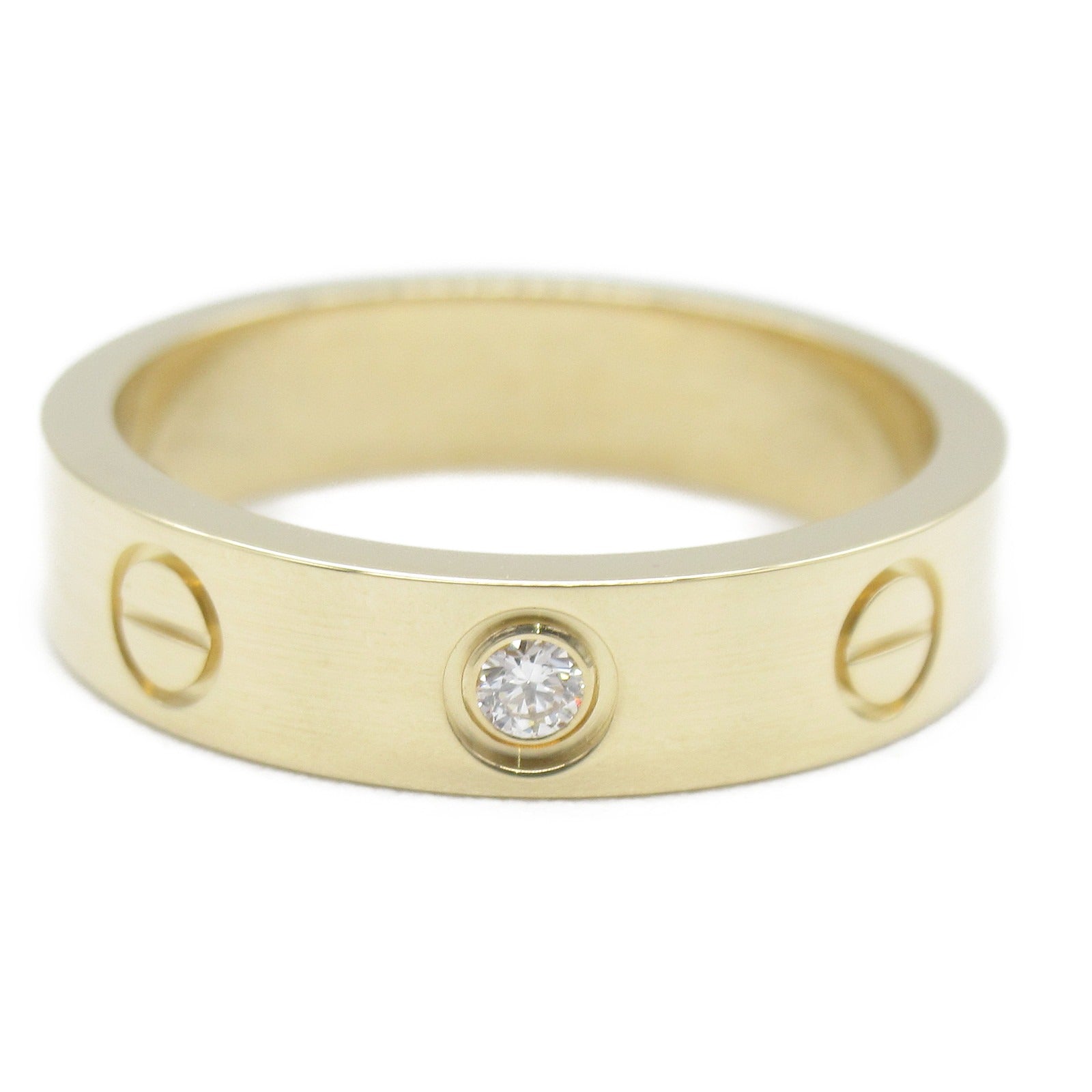 Cartier  Wedding Ring 1P Diamond Ring Ring Jewelry K18 (Yellow G) Diamond  Clear B4056147