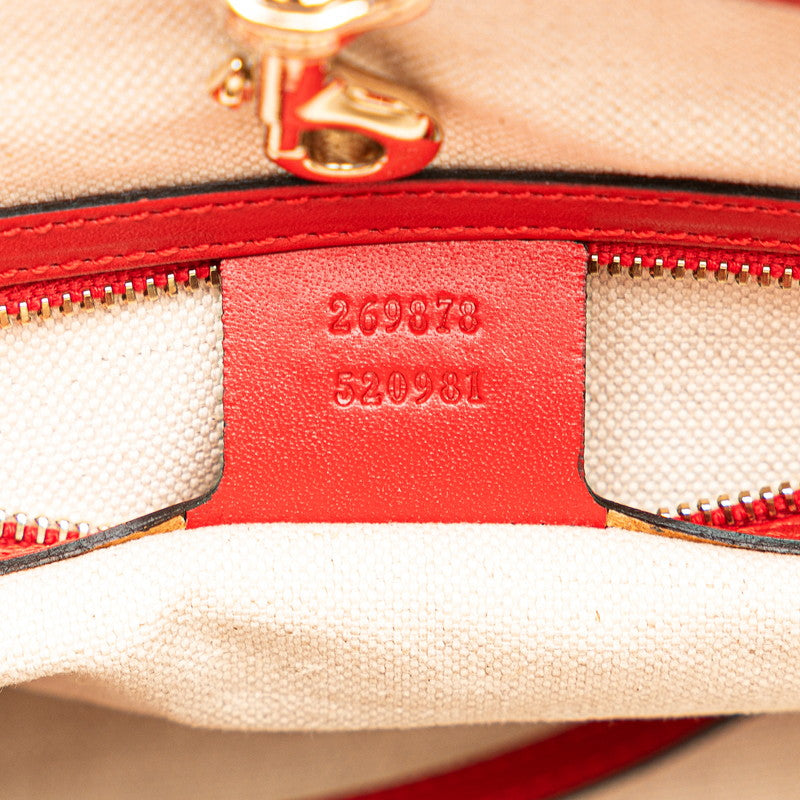 Gucci Diamond Shoulder Bag 269878 Red PVC Leather  Gucci