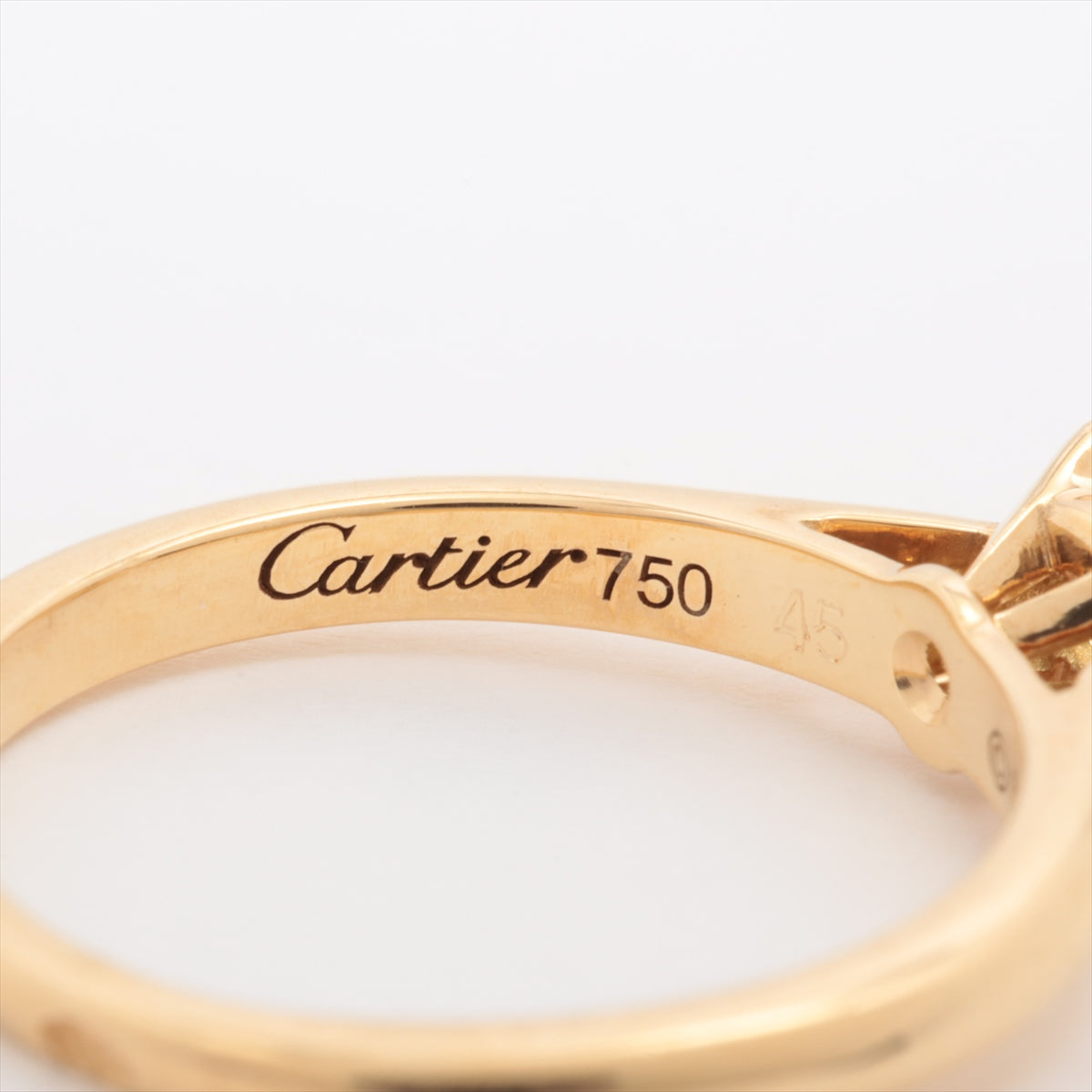 Cartier Solitaire 1895 Diamond Ring 750 (YG) 2.2g 0.27 45