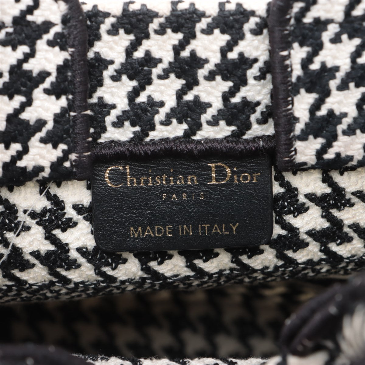 Christian Dior Book 托特包迷你手機包帆布 2WAY 手提包黑色×白色