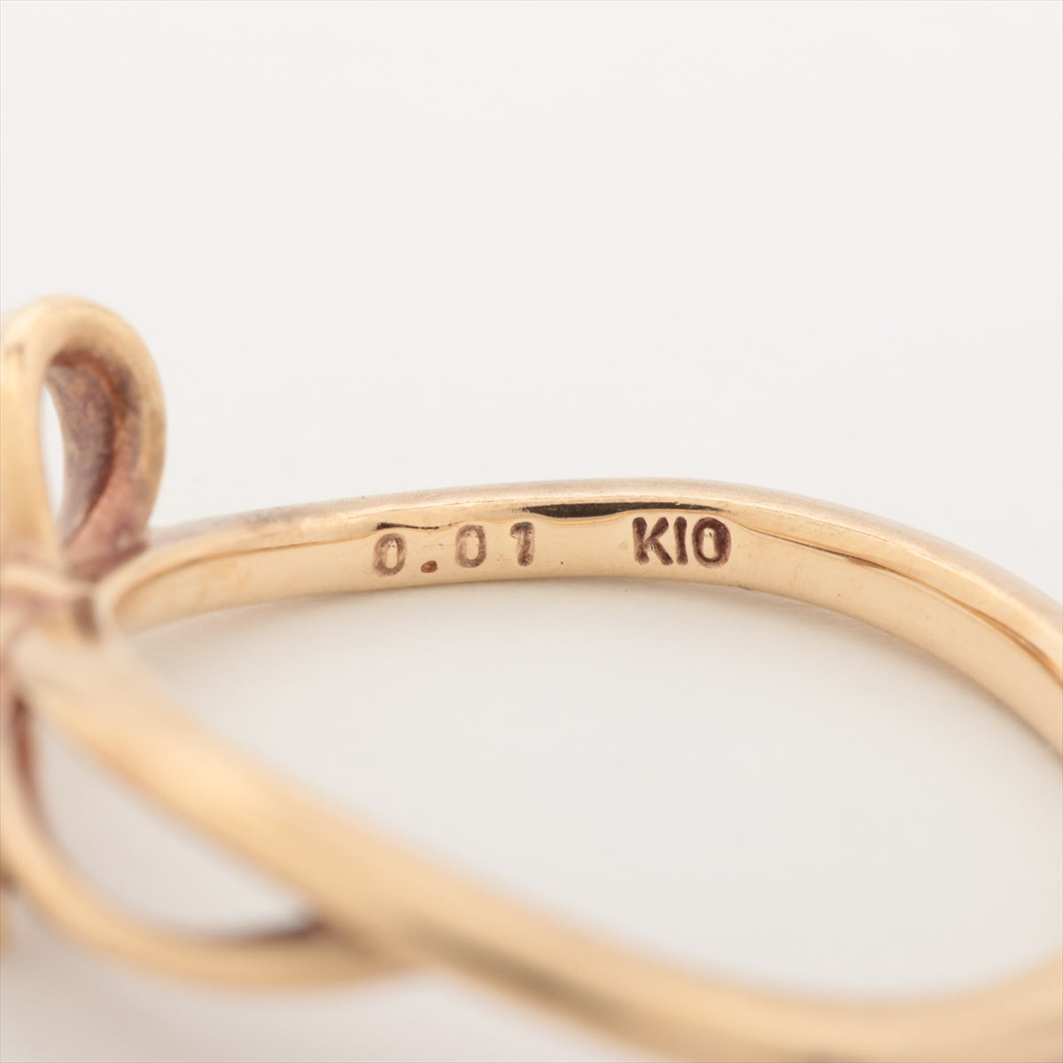 Agat Diamond Ring K10 (YG) 1.1g 0.01