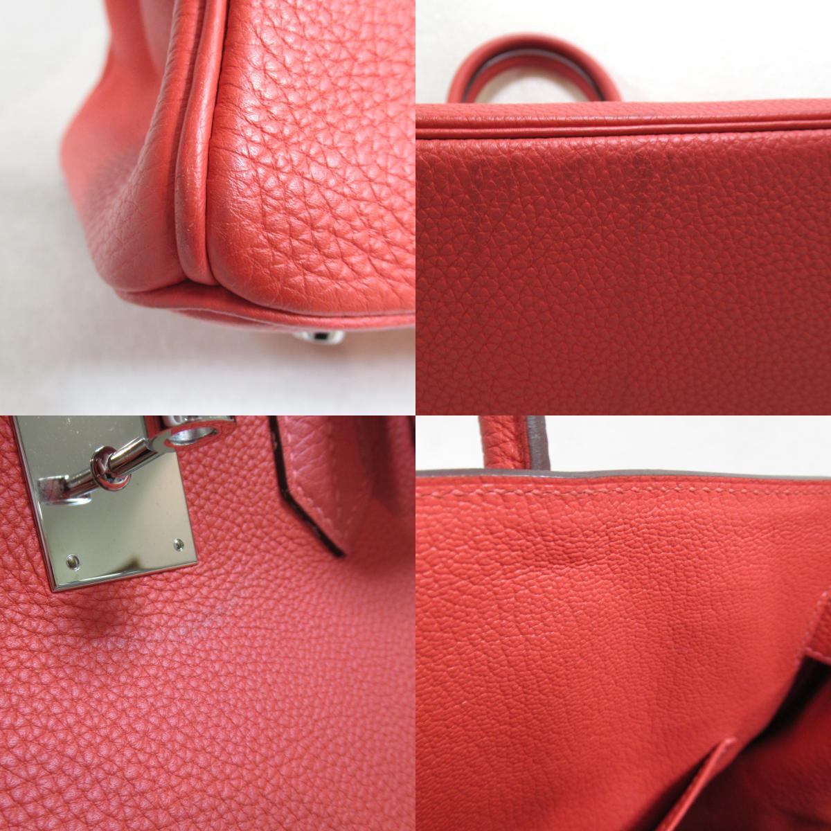 Hermes Hermes Birkin 30 Handbag Handbag Handbag Leather Togo  Red