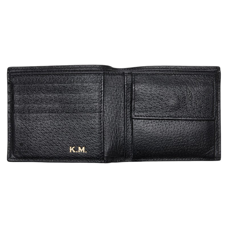 Gucci GG Marmont Double Fold Wallet 42876 Black Gold Leather  Gucci