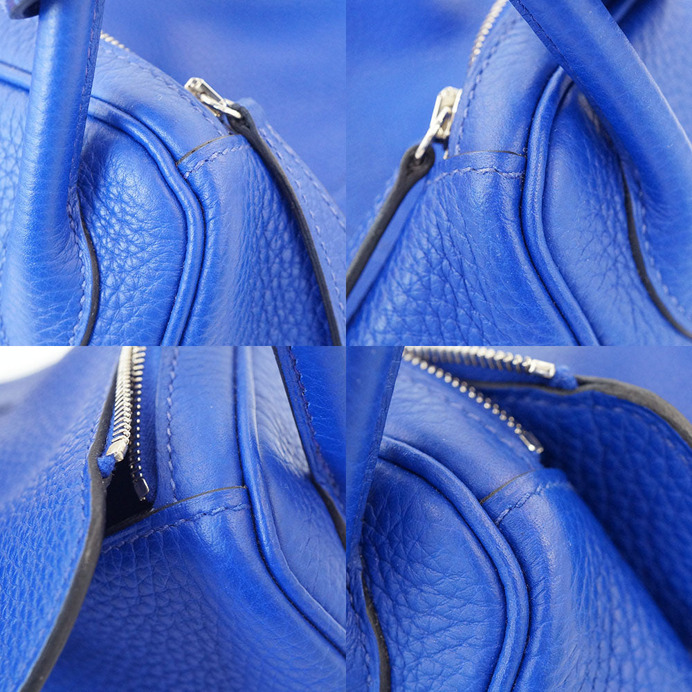 HERMESL Hermes Lindy 26 Blue  Handbag A刻 Trijunclemance Shoulder Tote Leather Crocodile Extraordinary Bottle