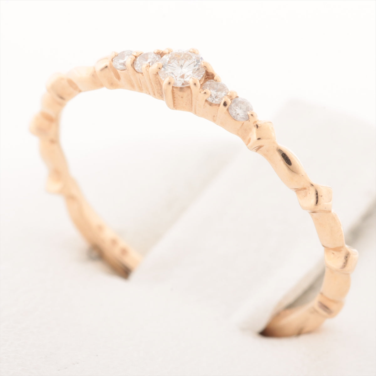 Agat Diamond Ring K18 (PG) 1.1g 0.08