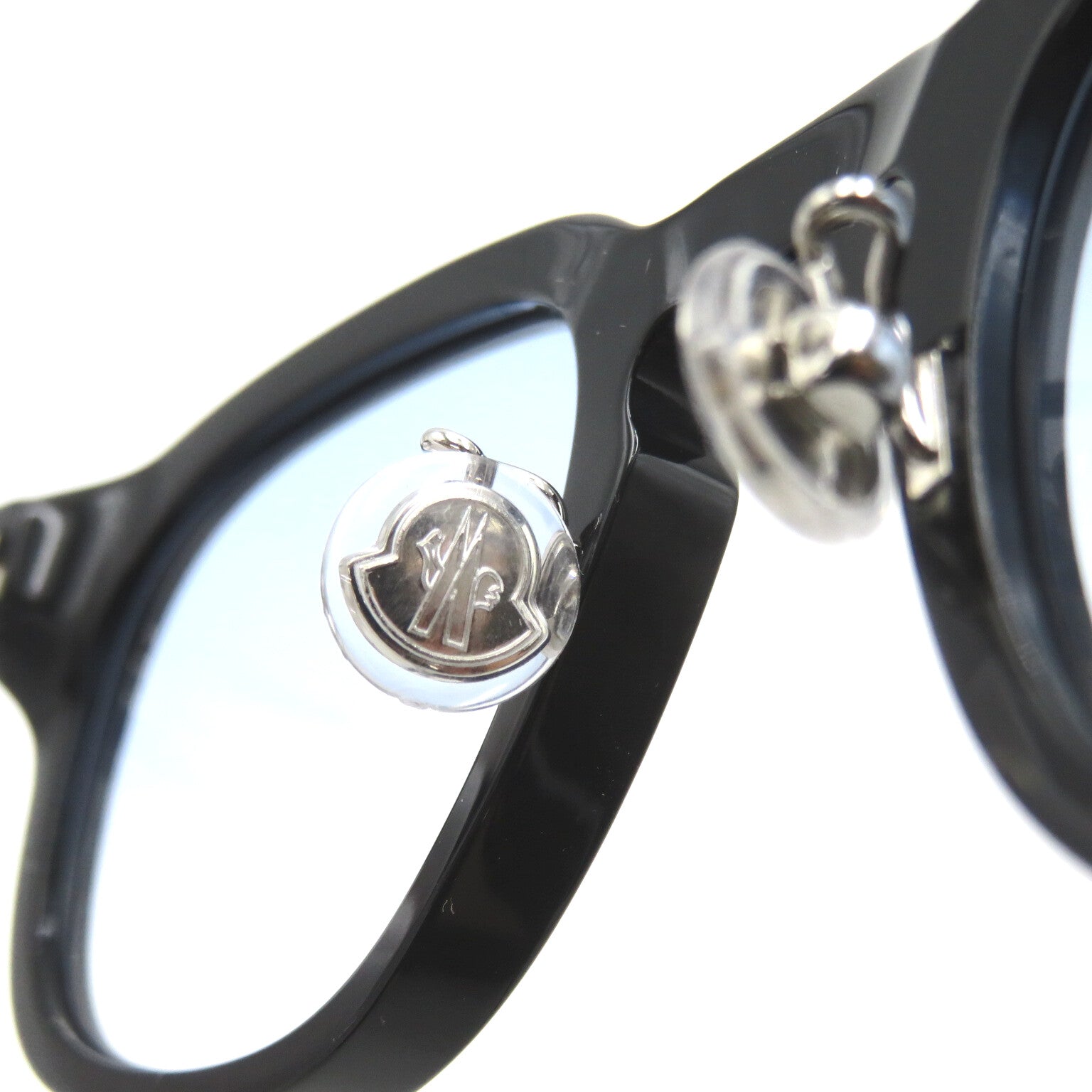 Moncler MONCLER S Glasses    Black / White / Light Blue Lens 5184D 001(46)