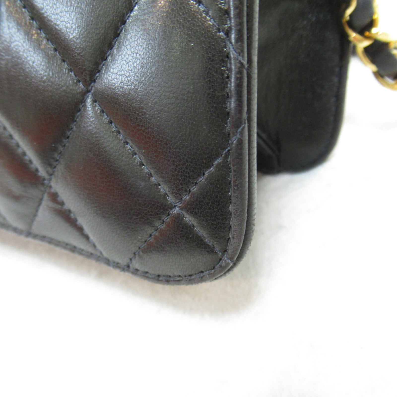 Chanel Chantal Matrasse Push  Chain Shoulder Bag  S  Black Rope