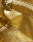 CHANEL 1994-1996 Gold Lambskin SHW Kisslock Shoulder Bag